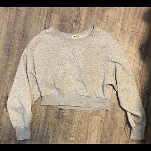 Garage cropped rose waistband sweatshirt